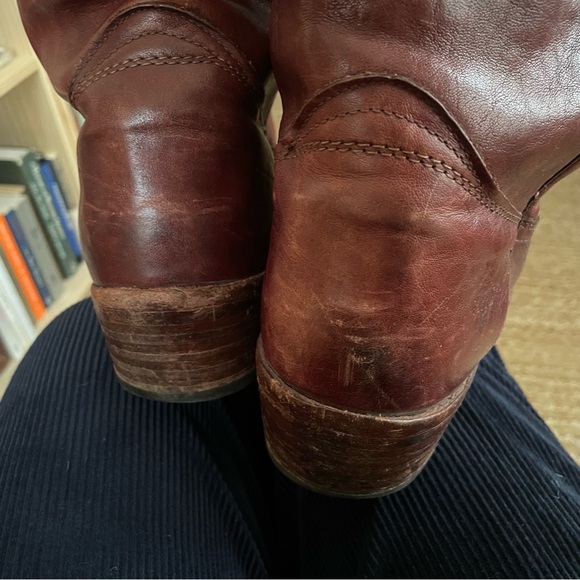 Frye western midcalf boots in oxblood red - Picture 9 of 14